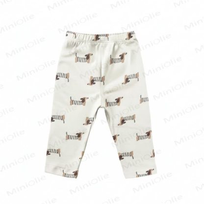 Leggings per neonati con stampa leopardo/cucciolo - image 3