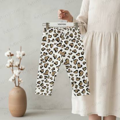 Leggings per neonati con stampa leopardo/cucciolo - Leopardo - 2-3T - image 4
