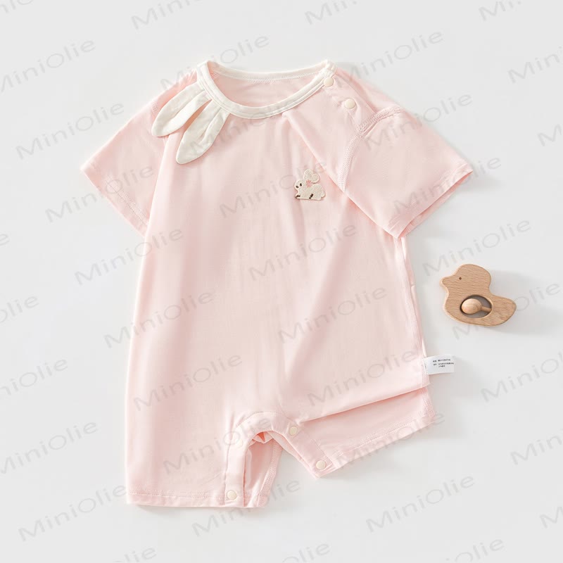 Tutina a maniche corte rosa con orecchie da coniglietto - Rosa - 2-3T - image 7