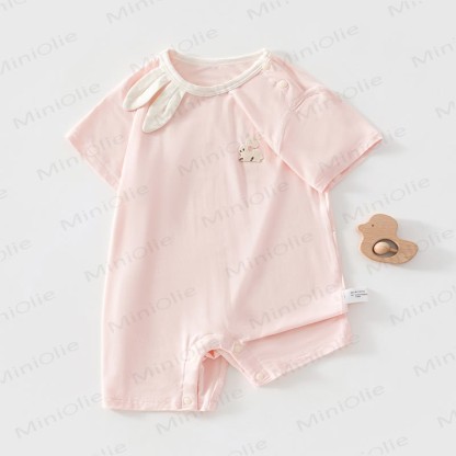 Tutina a maniche corte rosa con orecchie da coniglietto - Rosa - 2-3T - image 7