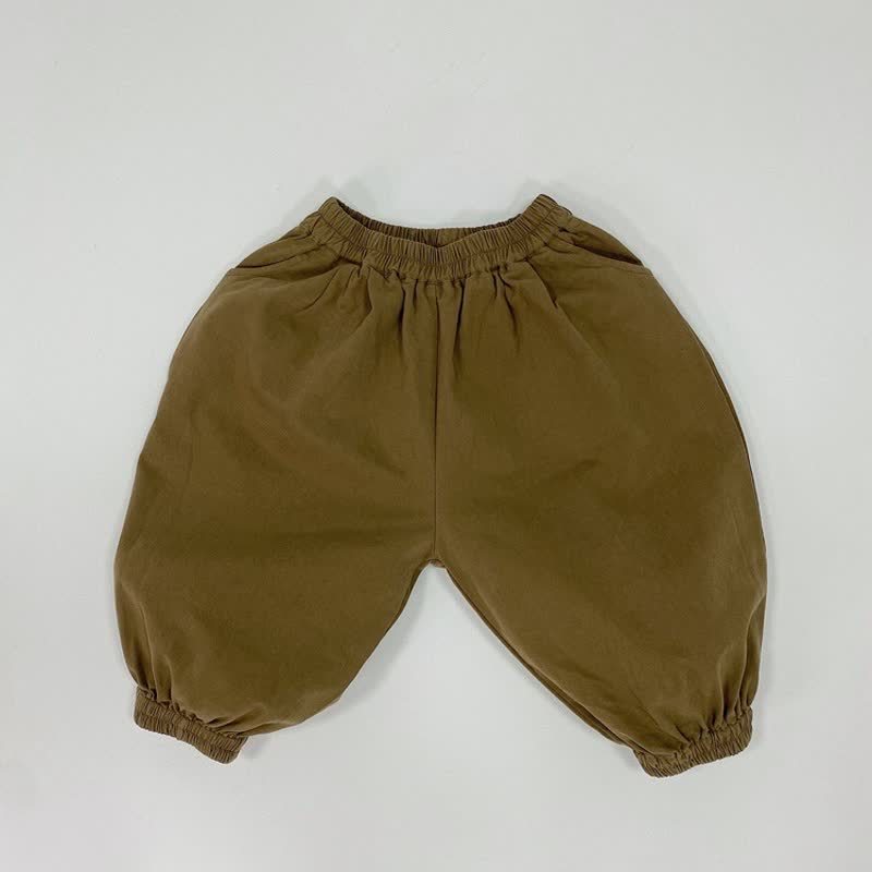 Pantaloni versatili ampi per neonati e bambini piccoli - Cammello - 6-7T - image 3