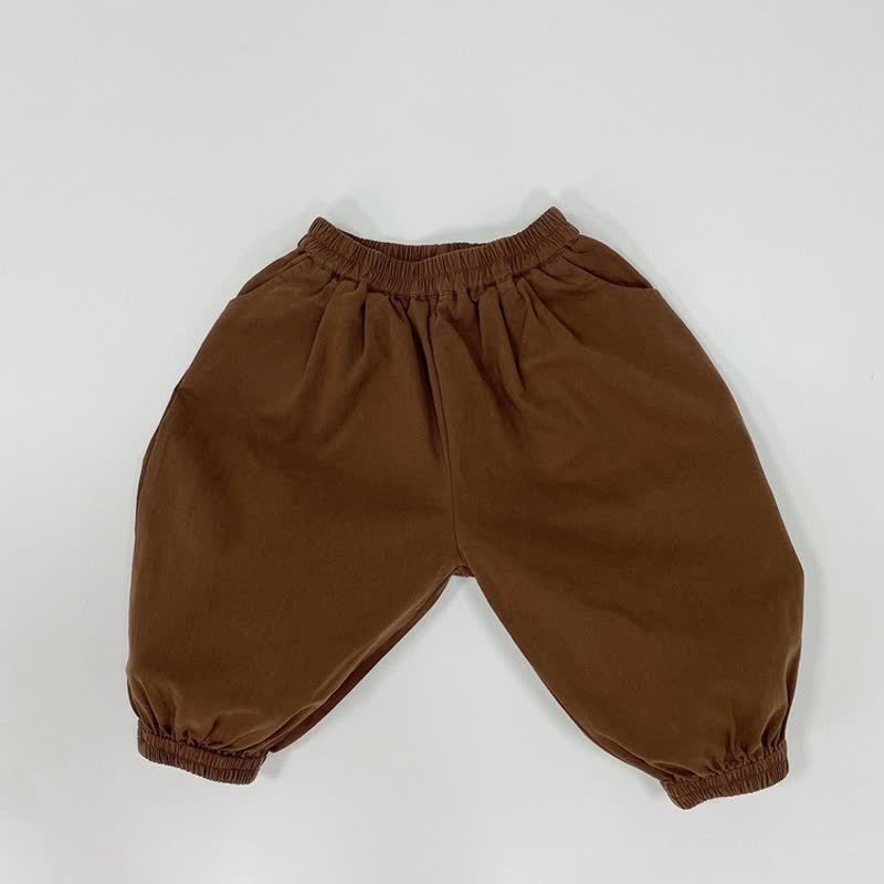 Pantaloni versatili ampi per neonati e bambini piccoli - Marrone Rosso - 6-7T - image 5
