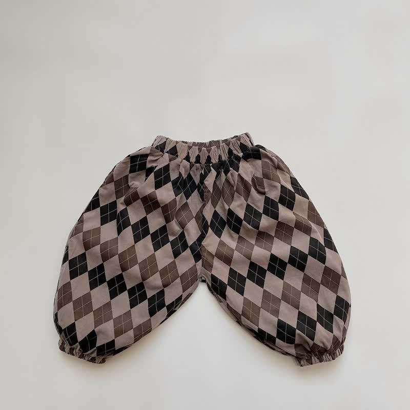Pantaloni versatili ampi per neonati e bambini piccoli - Quadri rosso scuro - 6-7T - image 7