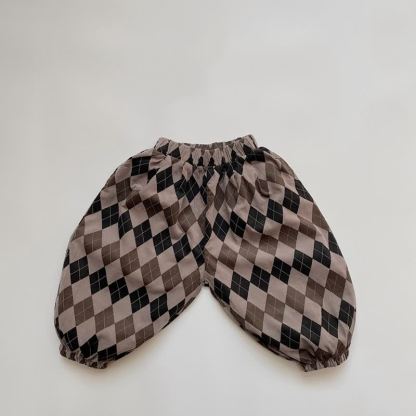 Pantaloni versatili ampi per neonati e bambini piccoli - Quadri rosso scuro - 6-7T - image 7