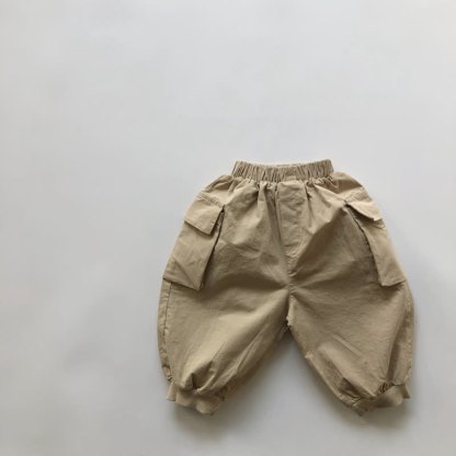 Pantaloni versatili ampi per neonati e bambini piccoli - Beige - 6-7T - image 19