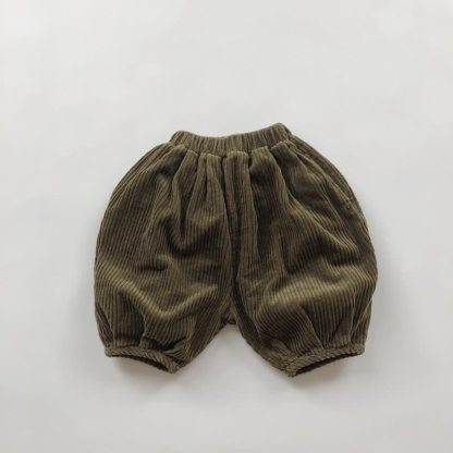 Pantaloni versatili ampi per neonati e bambini piccoli - velluto a coste verde militare - 6-7T - image 27