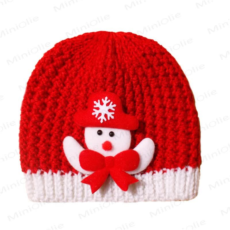 Berretto natalizio in maglia per neonati - Fiocco di neve - 0-3T - image 5