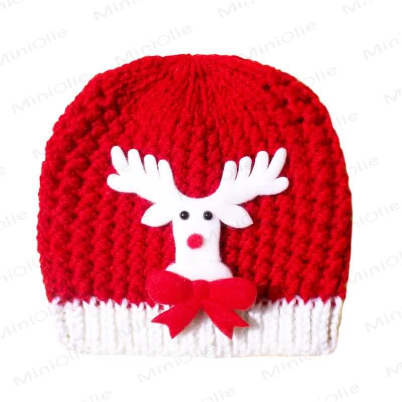 Berretto natalizio in maglia per neonati - Renne di Natale - 0-3T - image 6