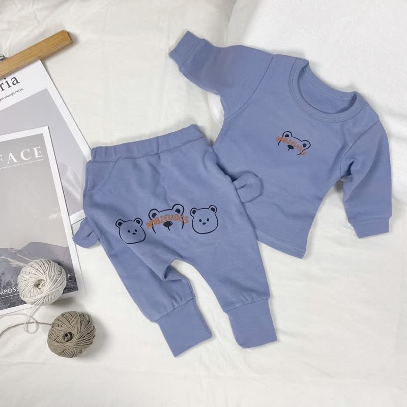 Set pigiama 2 pezzi AMBIEUOCS con top e pantaloni con stampa orsetto - image 1