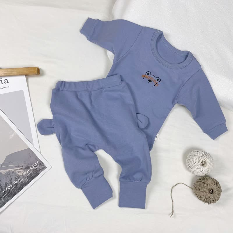 Set pigiama 2 pezzi AMBIEUOCS con top e pantaloni con stampa orsetto - Blu - 1-2 anni - image 6
