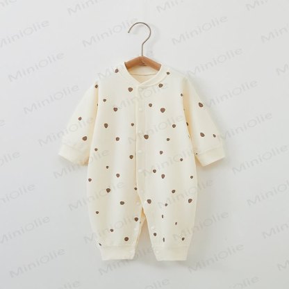 Tutina per neonati con stampa a cartoni animati e chiusura a bottoni automatici. - Punto Beige - 18-24 mesi - image 4