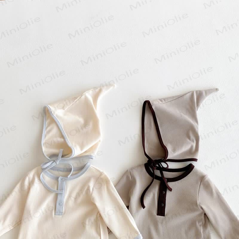 Tutina da neonato a blocchi di colore con cappellino - image 6