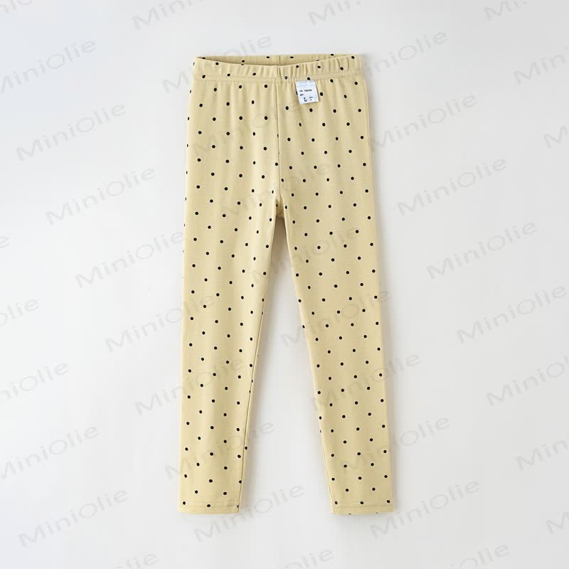 Leggings a tinta unita/a pois per bambini piccoli - Punto giallo - 10-11T - image 8