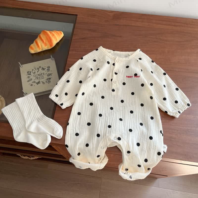 Tutina a pois HAPPY BABY - Bianco - 18-24 mesi - image 1
