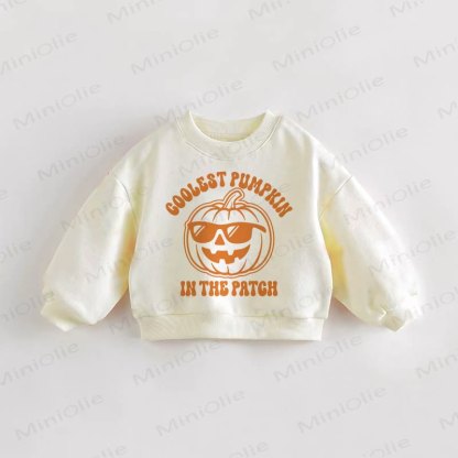 COOLEST PUMPKIN IN THE PATCH Baby Toddler Sweatshirt - Cream - 3-5T - image 1