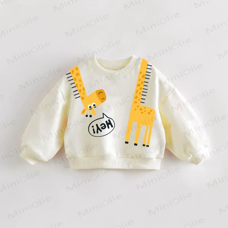 EHI! Felpa color crema per neonati e bambini - Crema - 3-5T - image 1