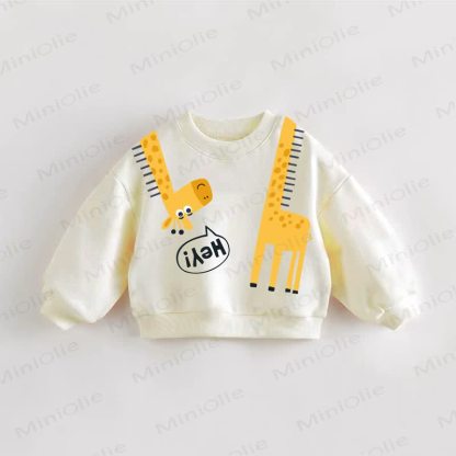 EHI! Felpa color crema per neonati e bambini - Crema - 3-5T - image 1