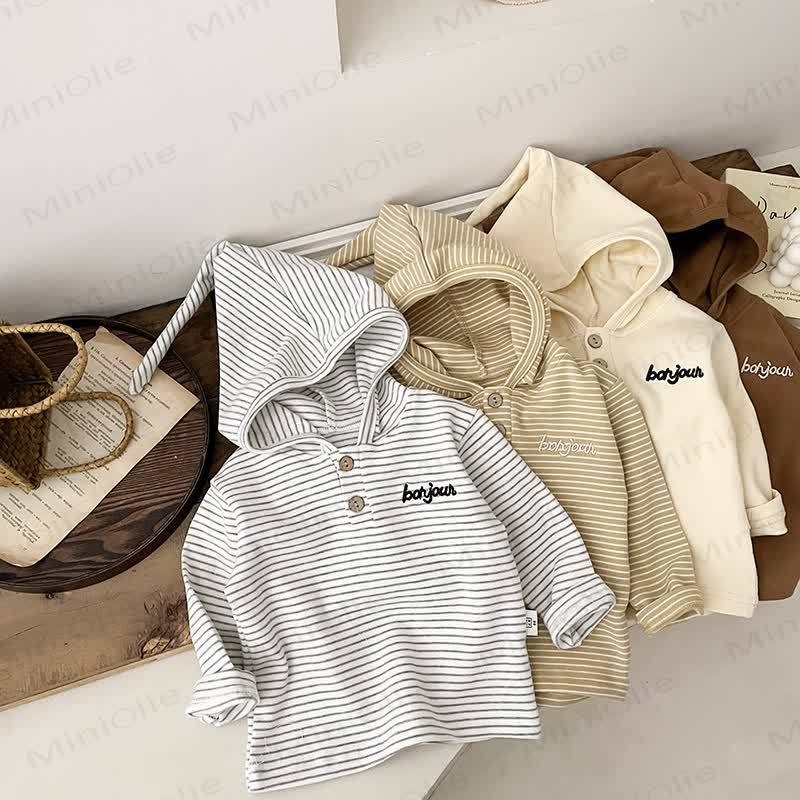 T-shirt a maniche lunghe a righe per neonati BANJOUR - image 1