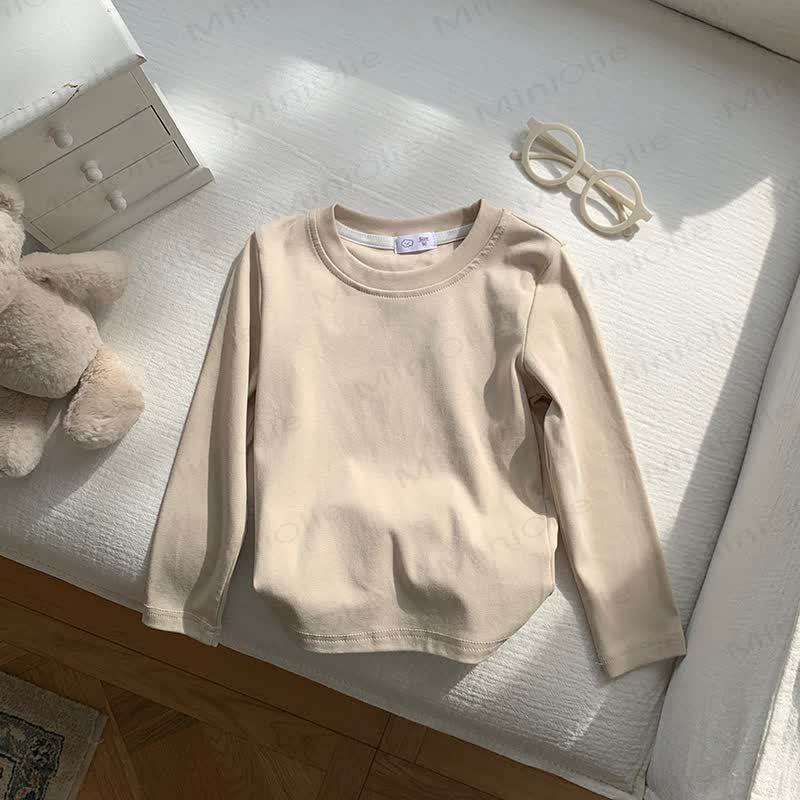 Maglietta a maniche lunghe a righe per bambini - Beige - 10-11T - image 8
