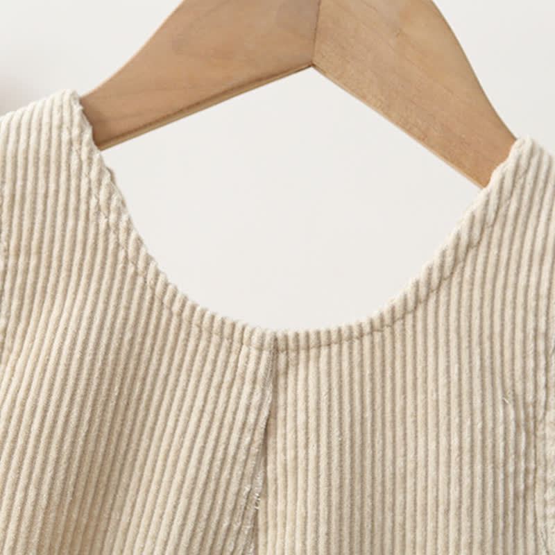 Salopette in velluto a coste con tasca a carota per neonati - image 6