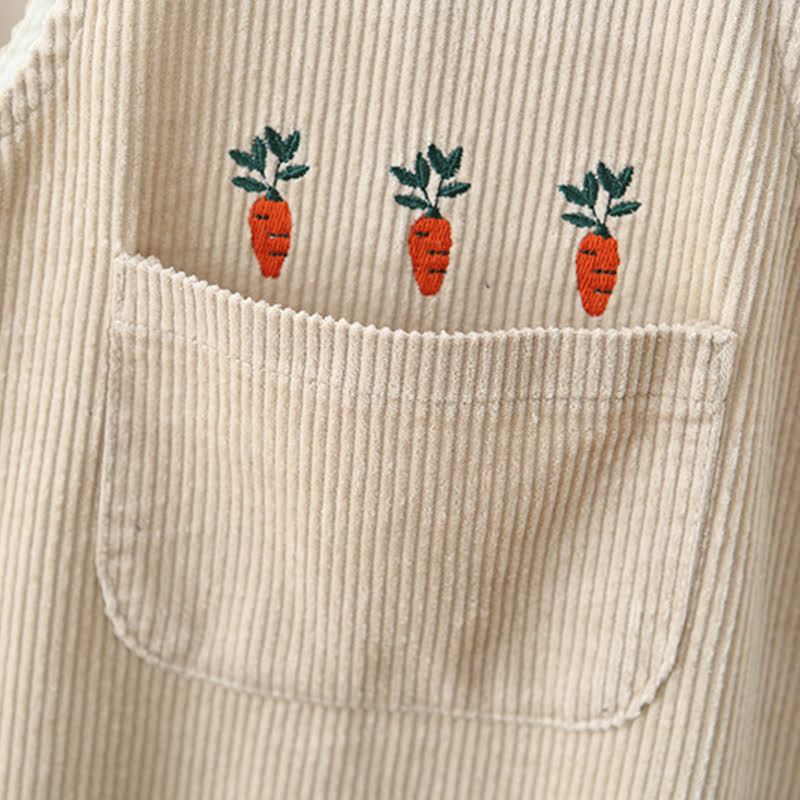 Salopette in velluto a coste con tasca a carota per neonati - image 7