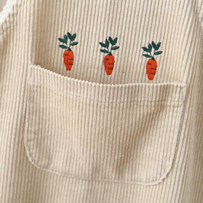 Salopette in velluto a coste con tasca a carota per neonati - image 7