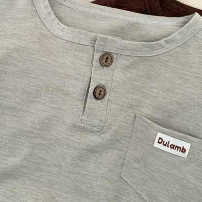 Maglietta a maniche lunghe tinta unita per neonati DULAMB - image 6
