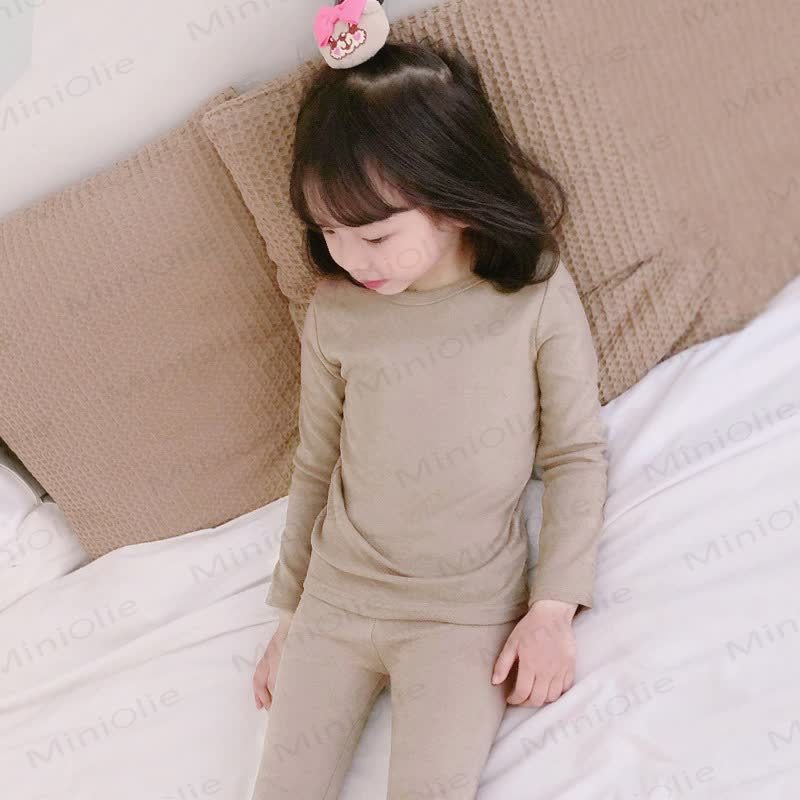 Maglietta casual a maniche lunghe con scollo rotondo per bambini - Latte macchiato - 10-11T - image 32