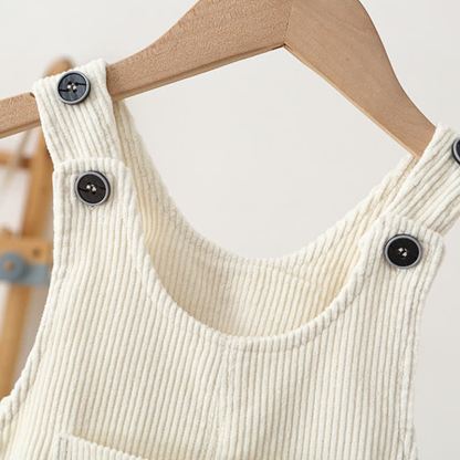 GIORNATA FELICE Salopette in velluto a coste con tasche per neonati e bambini - image 5