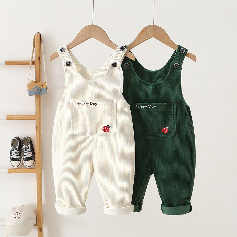 GIORNATA FELICE Salopette in velluto a coste con tasche per neonati e bambini - image 1