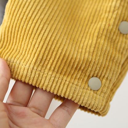 Tutina da neonato/a in velluto a coste tinta unita, stile vintage, con tasche - image 10