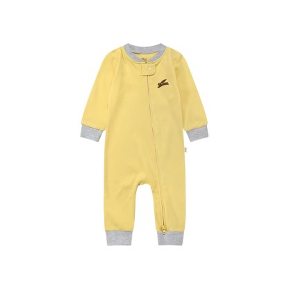 Body a maniche lunghe con zip e stampa a cartoni animati per neonati - Giallo - 18-24 mesi - image 7