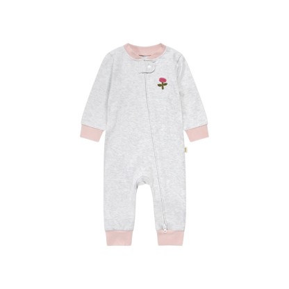 Body a maniche lunghe con zip e stampa a cartoni animati per neonati - Grigio - 18-24 mesi - image 11