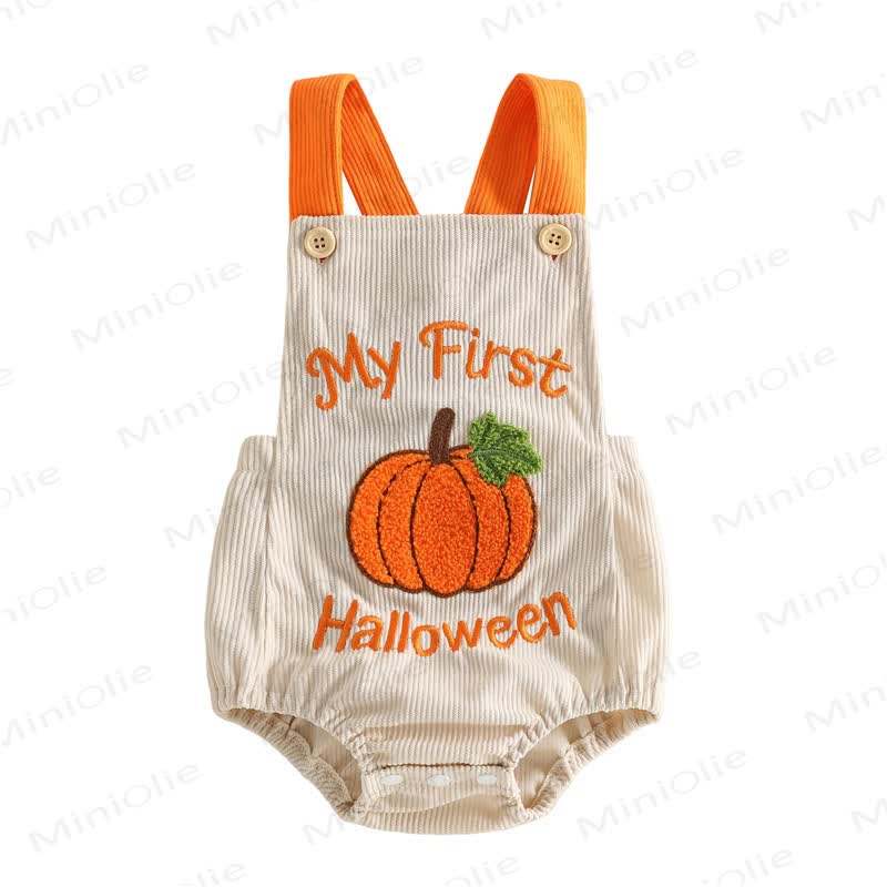 MY FIRST HALLOWEEN Baby Pumpkin Corduroy Bodysuit - image 3