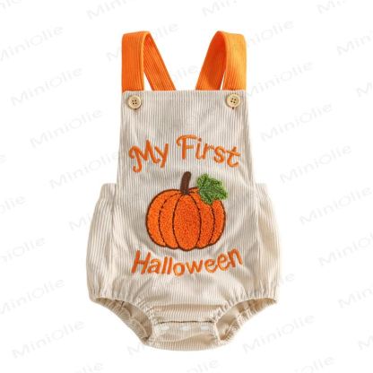 MY FIRST HALLOWEEN Baby Pumpkin Corduroy Bodysuit - image 3