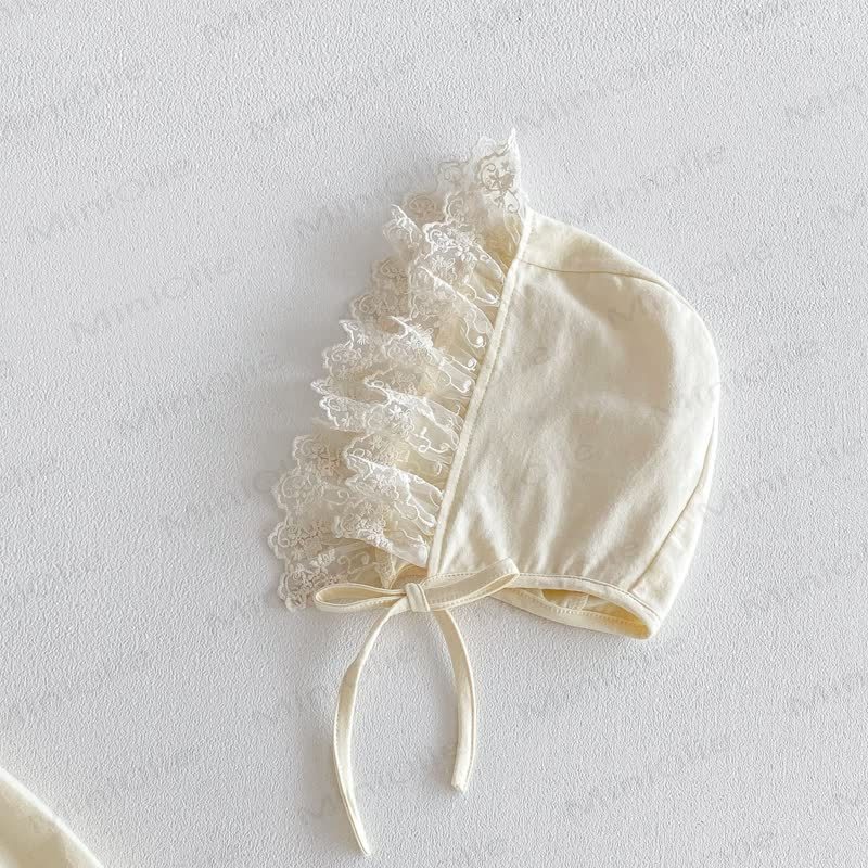 Baby Lace Skirted Bodysuit with Bonnet - image 9