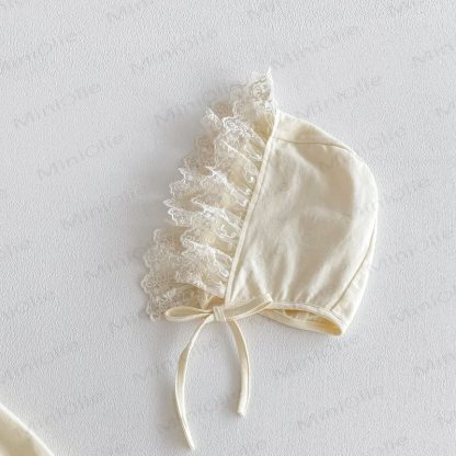 Baby Lace Skirted Bodysuit with Bonnet - image 9