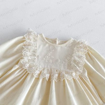 Baby Lace Skirted Bodysuit with Bonnet - image 10