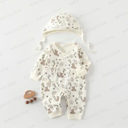 Tutina in morbido cotone con disegni animati - Orso beige - 3-6 mesi - image 1