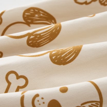 Salopette per neonati e bambini piccoli con tasca a forma di cane bianco e osso. - image 7
