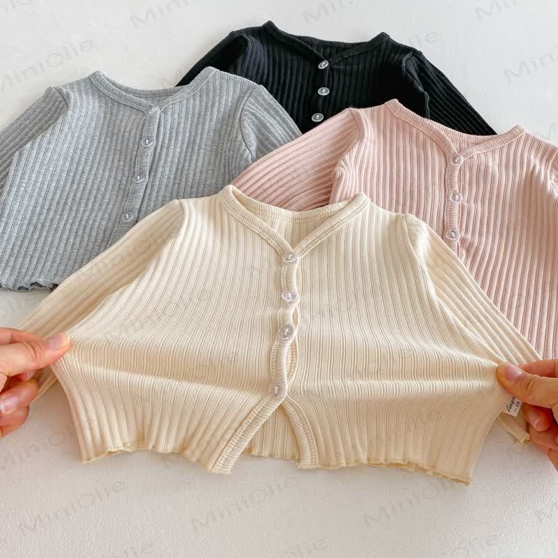 Cardigan in morbidissima maglia a coste con bottoni frontali - image 11
