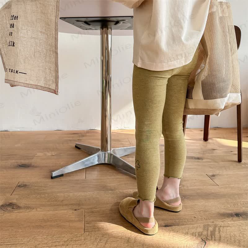 Leggings da bambina con stampa floreale - image 5