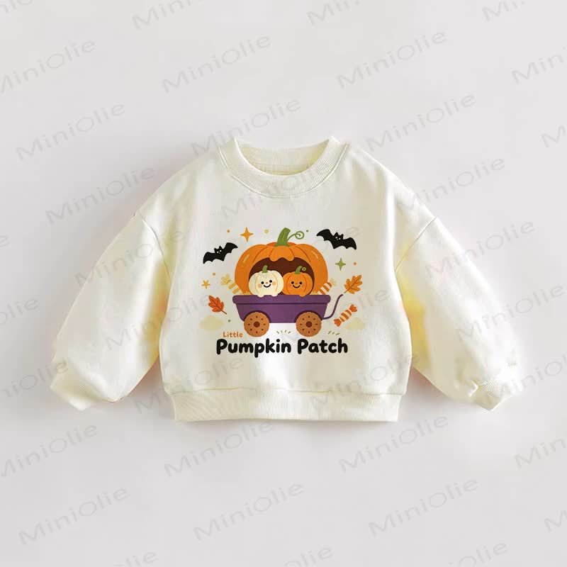 Felpa per neonati e bambini piccoli con motivo zucca LITTLE PUMPKIN PATCH - Crema - 3-5T - image 1