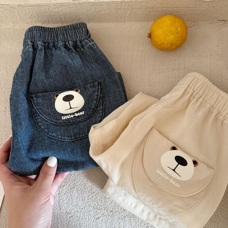 Pantaloni harem in denim comodi per bambina LITTLE-BEAR - image 5