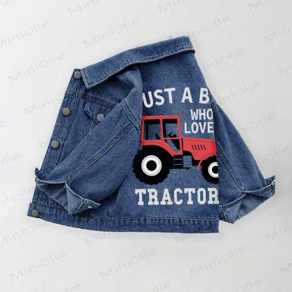SOLO UN RAGAZZO CHE AMA I TRATTORI Giacca di jeans per bambini - Blu - 10-11T - image 1