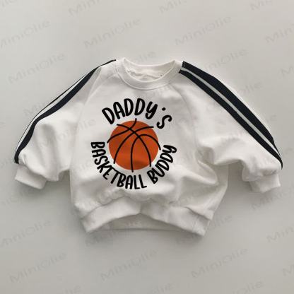 Felpa bianca per neonati "L'amico di basket di papà" - Bianco - 2-3T - image 1