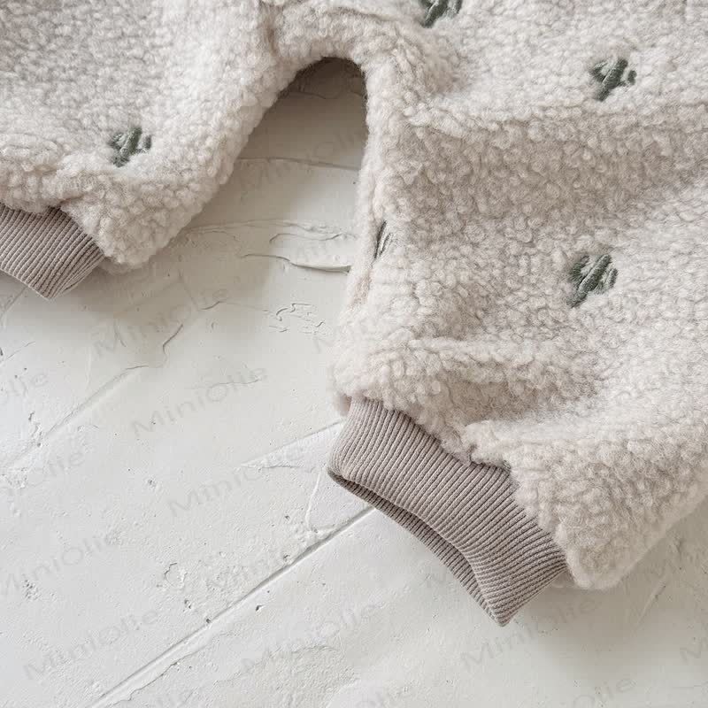 Tutina da neonato con cappuccio e stampa cactus - image 7
