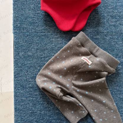 Leggings per neonati ANDBUTTER in morbido cotone con stampa a stelle - Grigio - 6-7T - image 10
