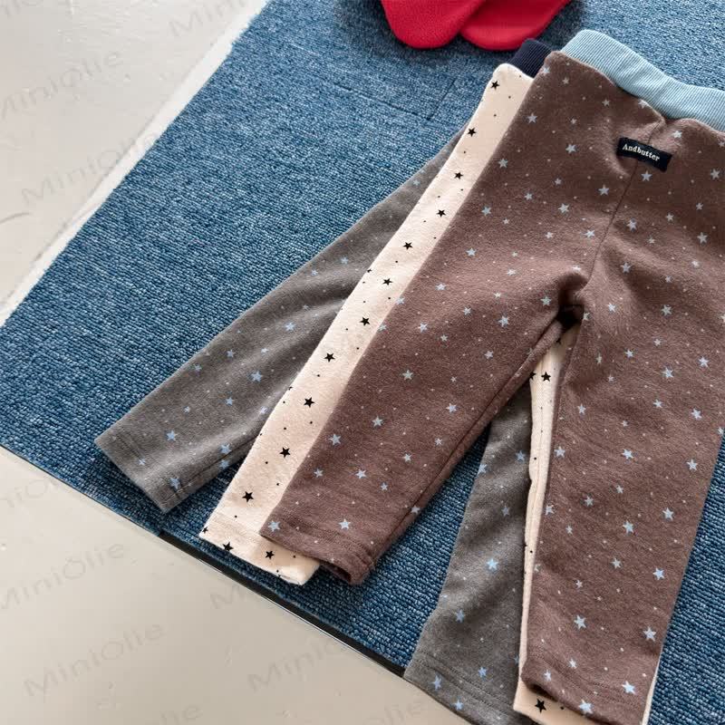 Leggings per neonati ANDBUTTER in morbido cotone con stampa a stelle - image 2
