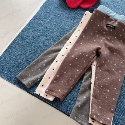 Leggings per neonati ANDBUTTER in morbido cotone con stampa a stelle - image 2